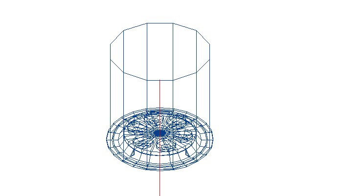 Easy_LED_0 degree cylindrical structure design 3d wire frame view dwg file