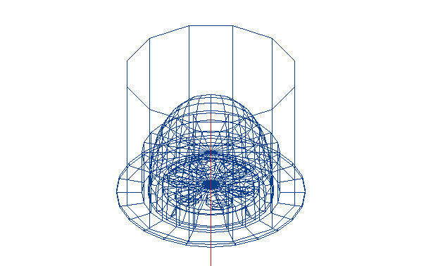 Easy_LED_30 degree electrical design 3d wire frame view dwg file