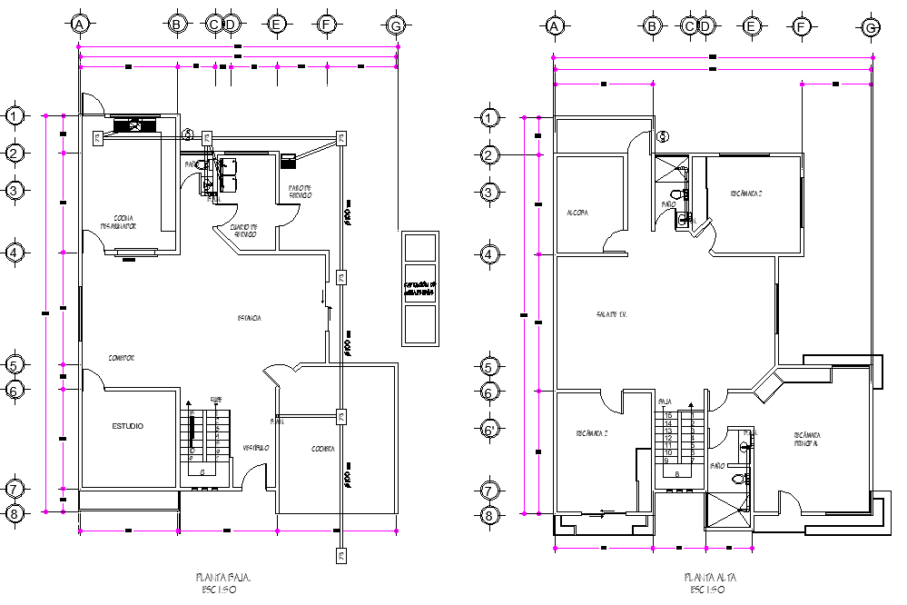 Ecological house plan autocad file