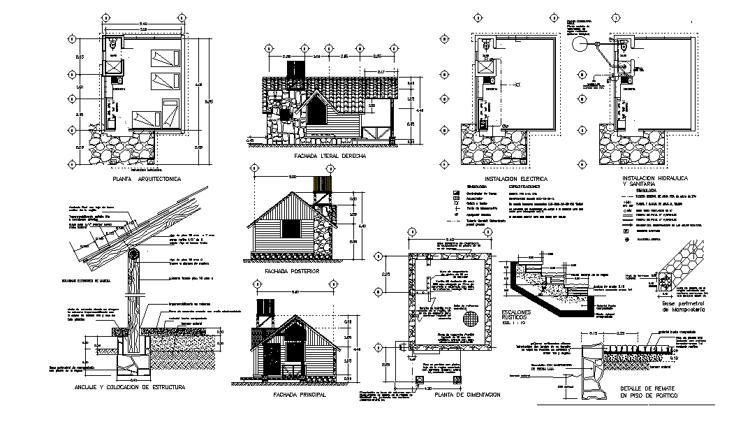 Ecological house plan is given in this Autocad drawing file. Download now.