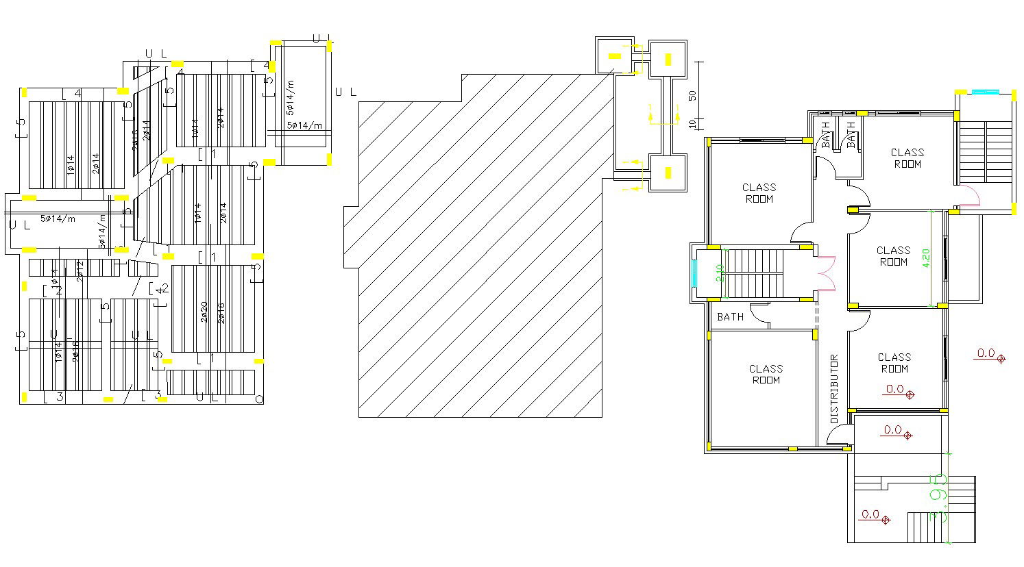 Education Building Plan With Structure Column Design