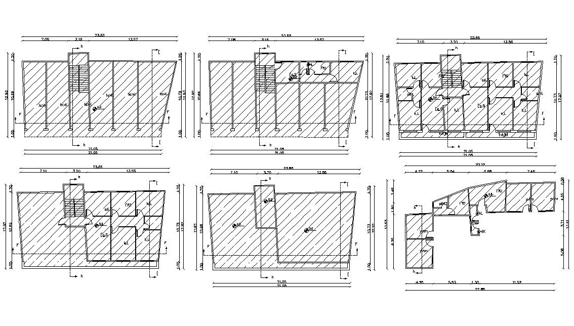 Educational Building Design All Floor CAD Plan