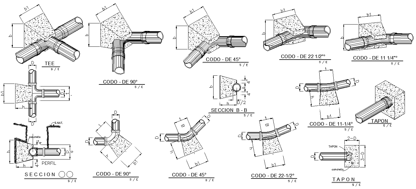 Elbow section layout file