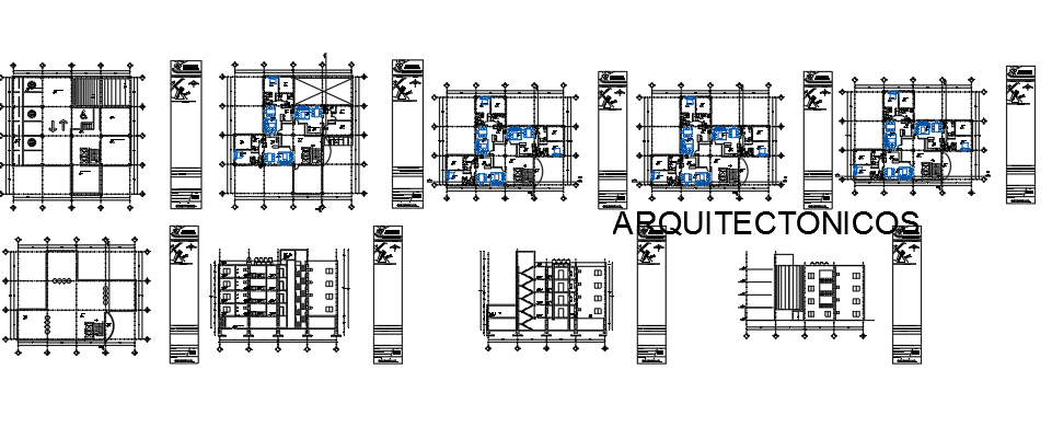 Elderly Apartment DWG CAD File with Plans, Sections, and Dimensions