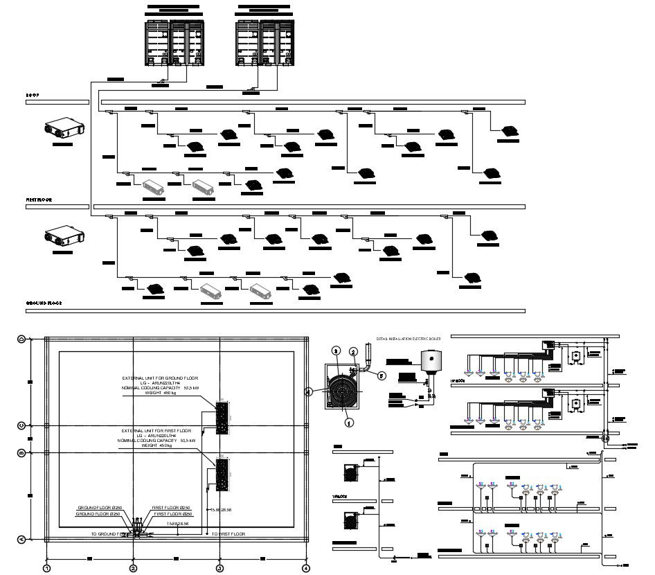 Electric Boiler Installation Plan DWG File