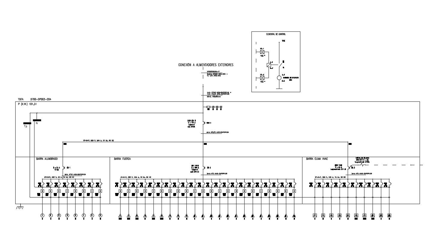 Electric Circuit Diagram DWG Free Download