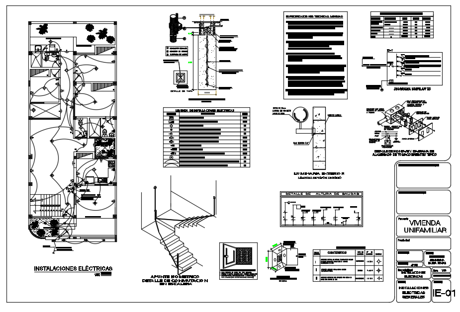 Electric Layout design of House floor dwg file