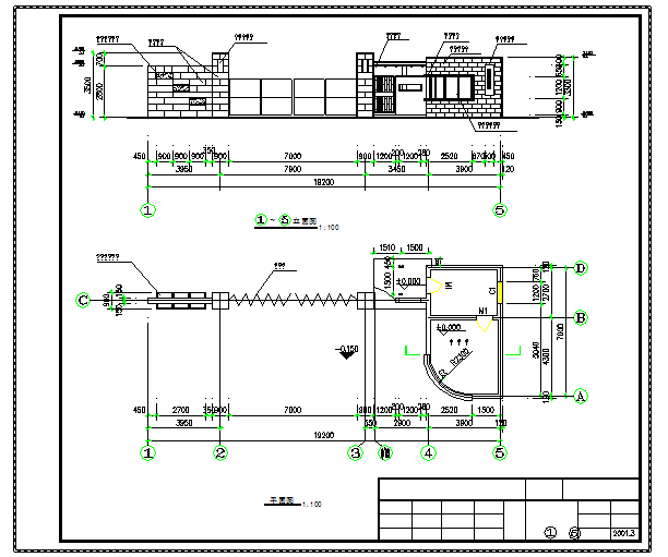 Electric layout and elevation design in DWG drawing file
