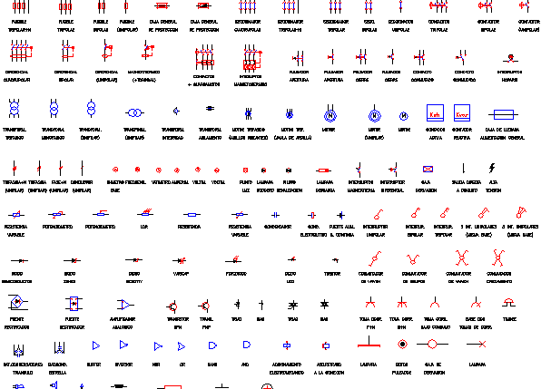 Electric Symbols Architecture Design dwg file