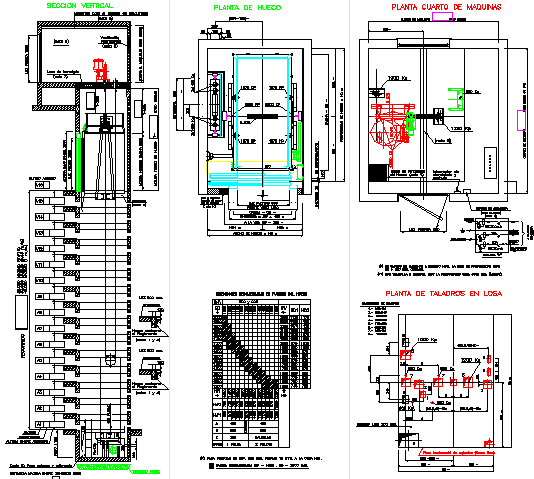 Electric elevator construction details of shopping mall dwg file
