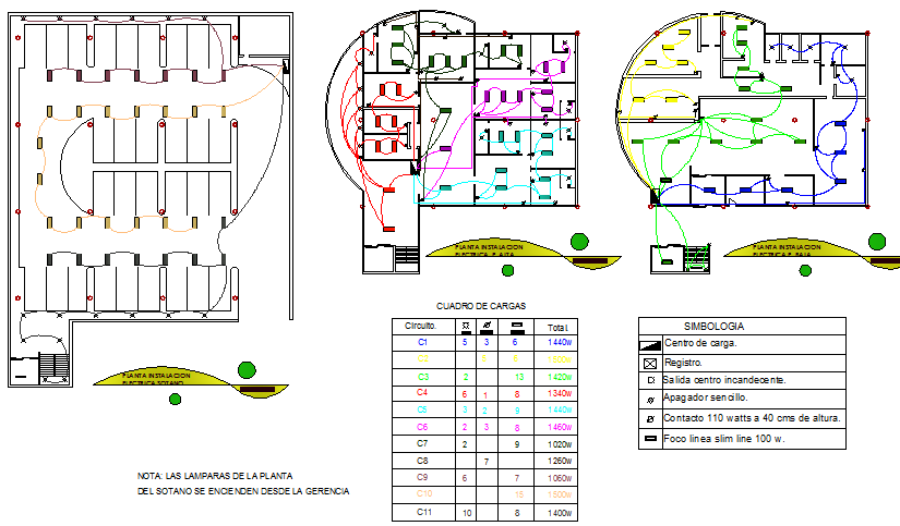 Electric installation details of bank floor plans dwg file