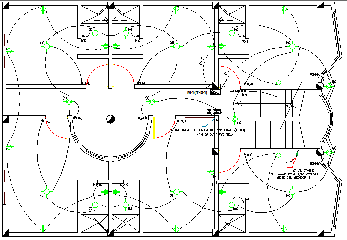 Electric installation details of corporate office dwg file