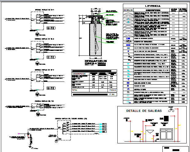 Electric installation details of house project dwg file
