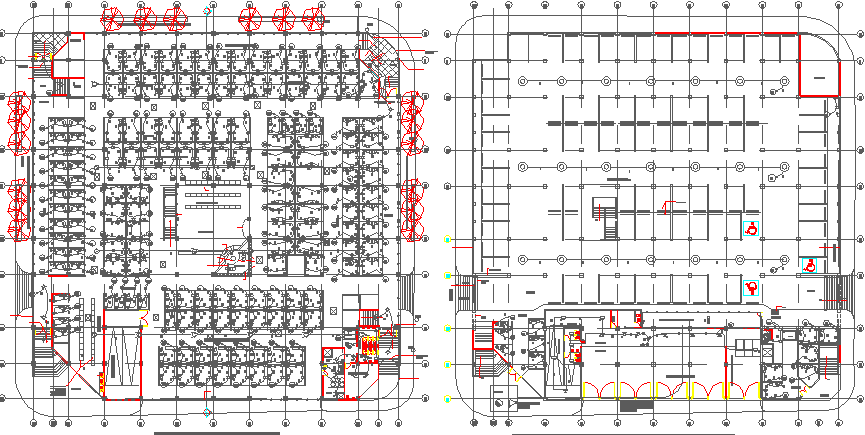 Electric installation plan details of shopping center dwg file
