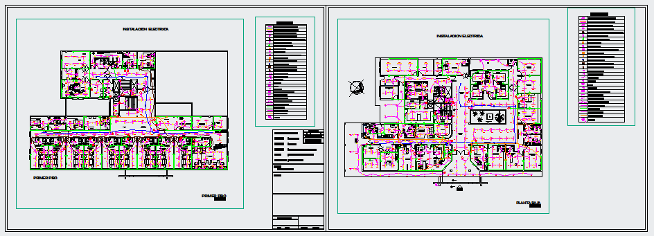 Electric layout of Hospital design drawing