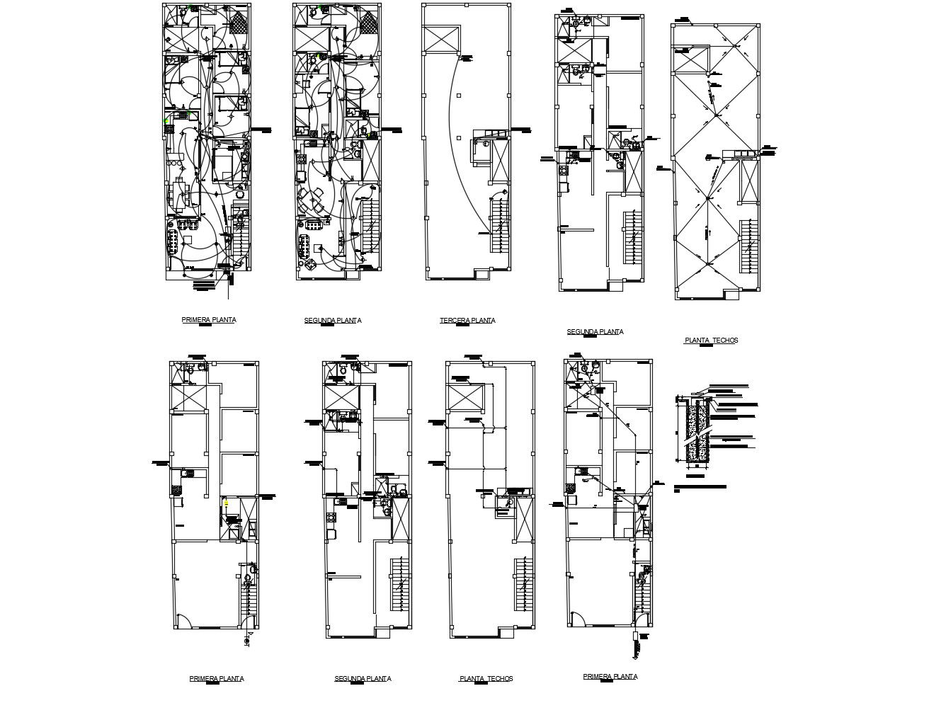 Electric layout plan of residential apartment 6.00mtr x 18.05mtr in dwg file