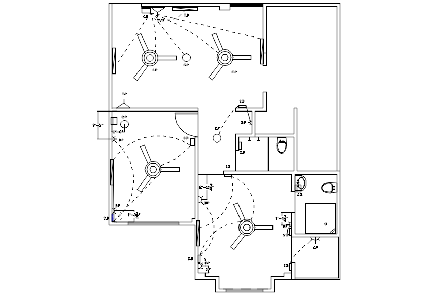 House Electrical Plan In AutoCAD File