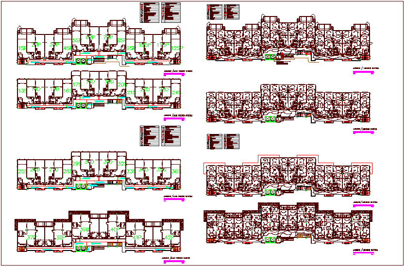 Electric plan design with feeder and lighting system for main building dwg file