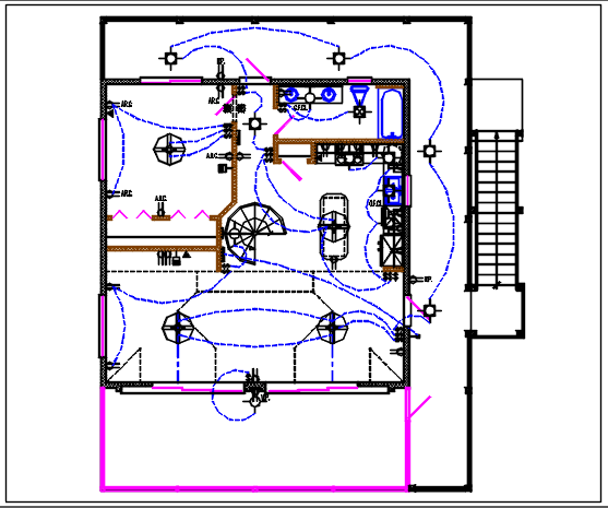 Electric plan layout and design plan layout view detail dwg file