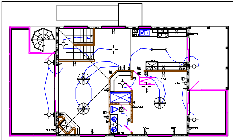 Electric plan layout and design plan layout view detail dwg file