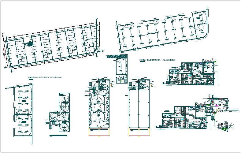 Electric plan layout detail view dwg file