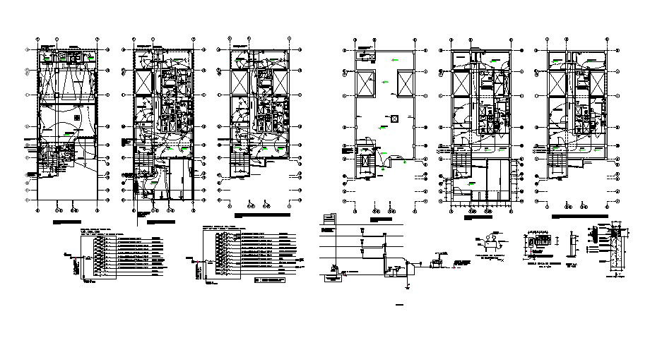 house electrical plan with detail dimension in autocad