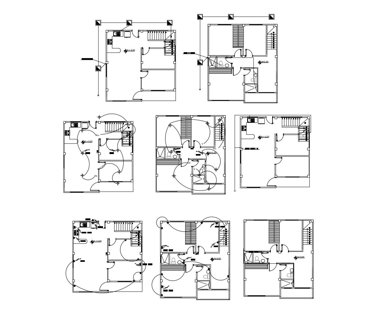 Electrical house plan in DWG file