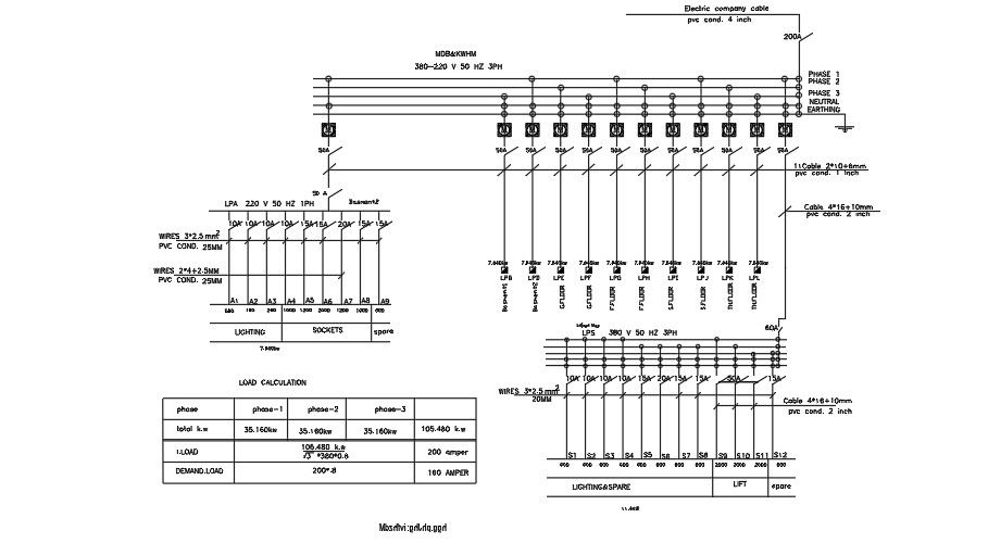 Electric Detail Of Apartment AutoCAD File