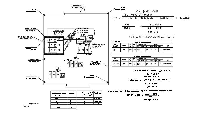 Electric Meter Plan Of 14x18 Meter 3 BHK House AutoCAD File