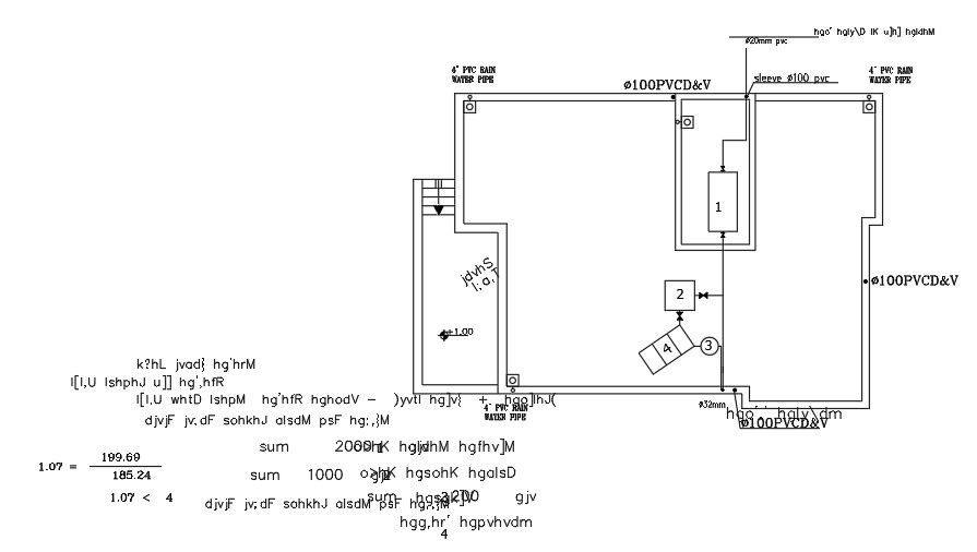 Electric Meter Plan Of 15x11 Meter 2 BHK House AutoCAD File