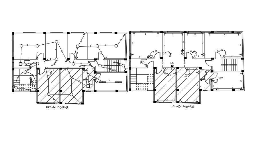 Electric Plan Of Floor Plan AutoCAD File