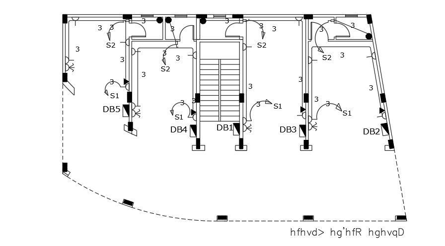 Electric Plan Of Shop Layout AutoCAD File