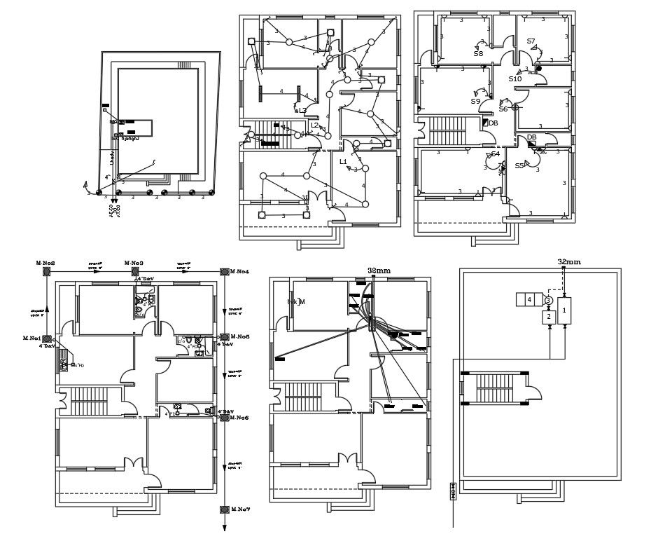 Electrical And Plumbing Design Of Residential Building AutoCAD