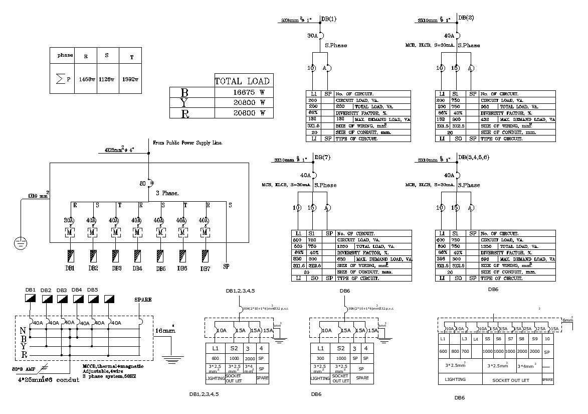 Electrical Circuits Diagrams And Power Calculation