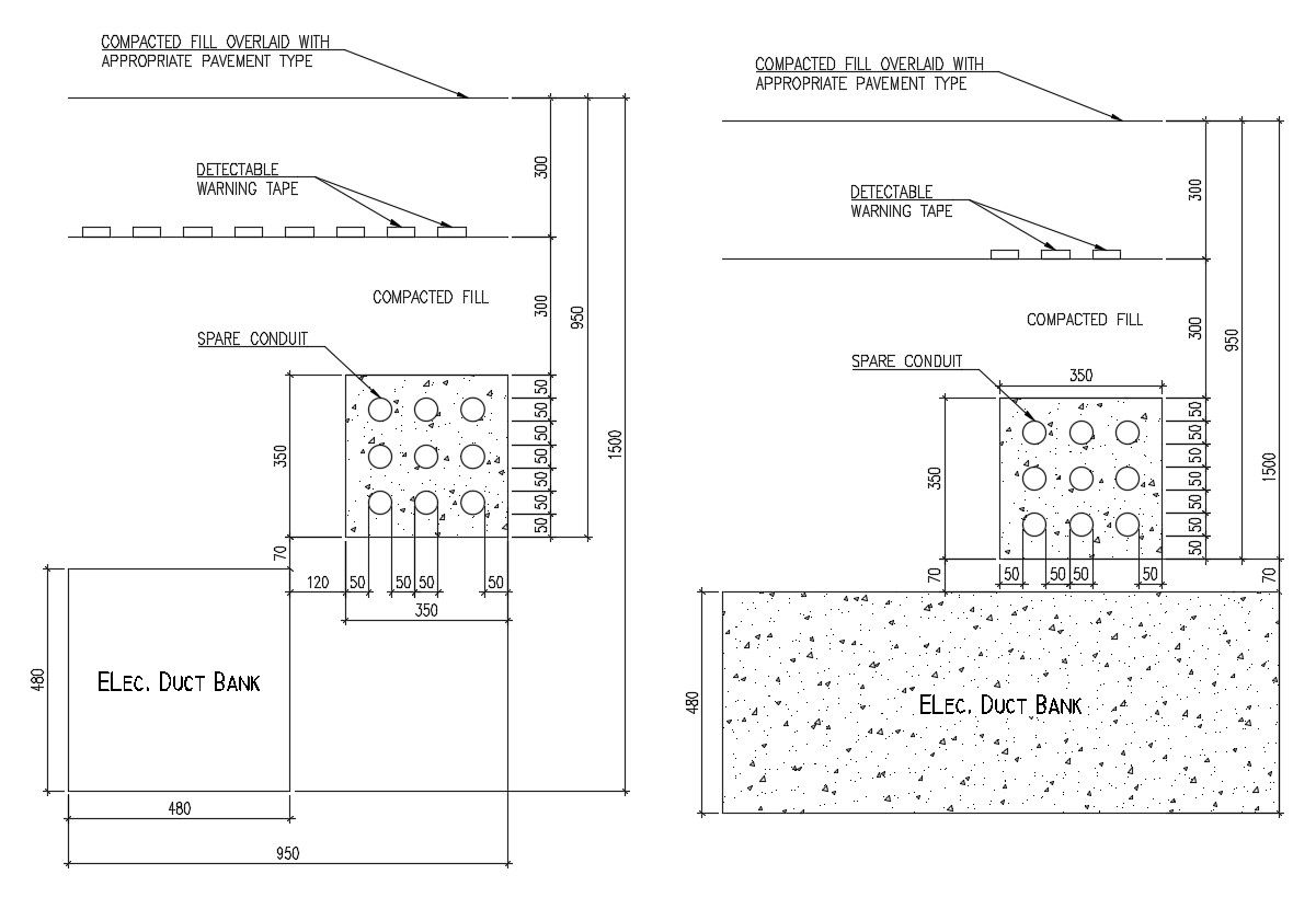 Electrical Duct Bank Drawing