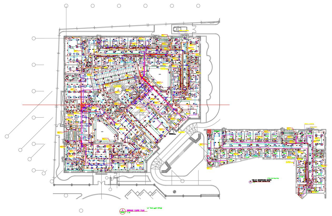 Electrical Layout For Commercial Building DWG File