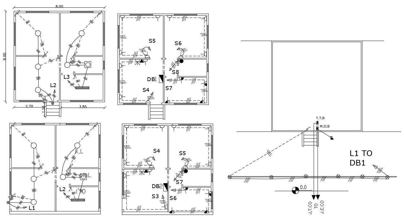 Electrical Layout Plan AutoCAD Drawing 