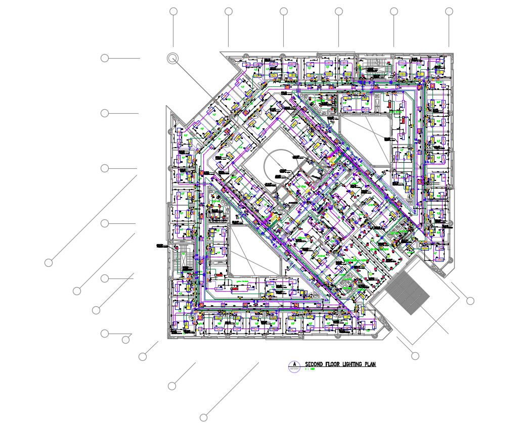Electrical Layout Plan Of Corporate Building AutoCAD File