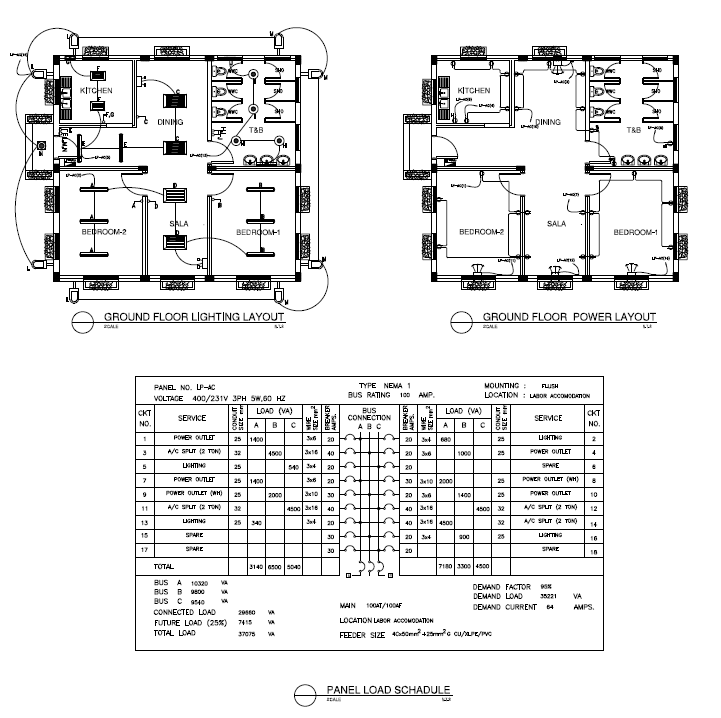 Electrical Layout plan of House
