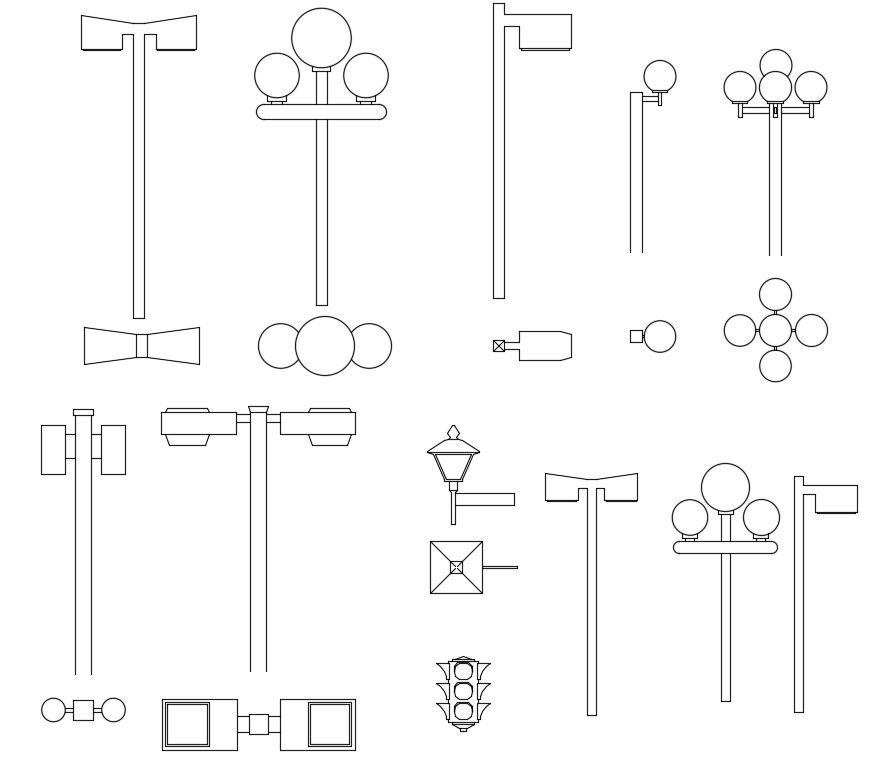 Electrical Light Lamp Units Elevation Design 2d AutoCAD Drawing Free Download