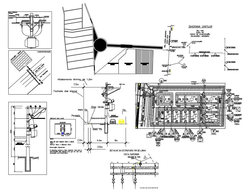 Electrical Lighting Street Lamp Design AutoCAD Drawing Free Download