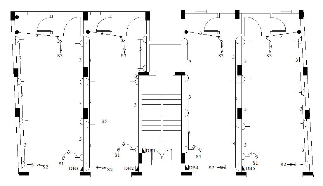 Electrical Plan Of Commercial Building Architecture Drawing