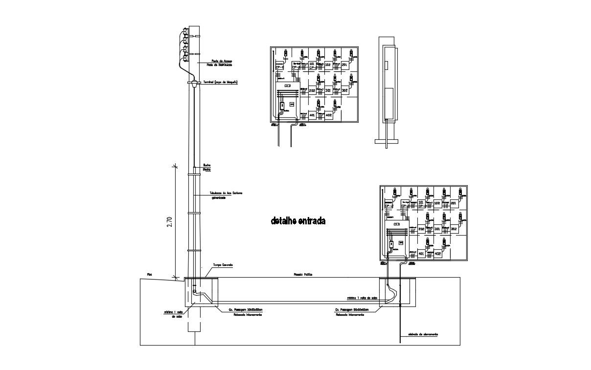 Electrical Pole AutoCAD Drawing File CAD Layout for Design Projects