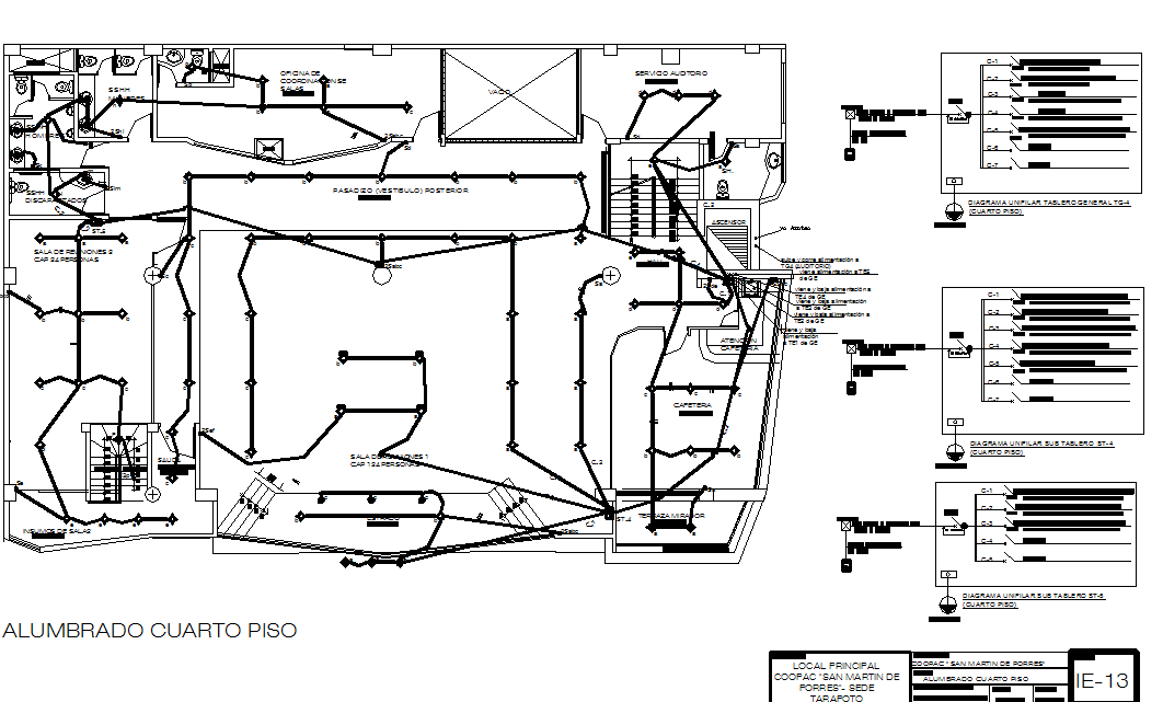 Electrical Design and Working Layout Details in DWG File