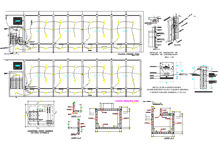 Electrical and Working Layout Plan with Details DWG File