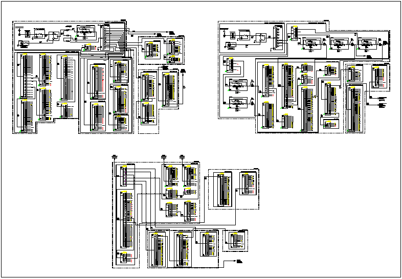 Electrical circuit diagrams detail view dwg file