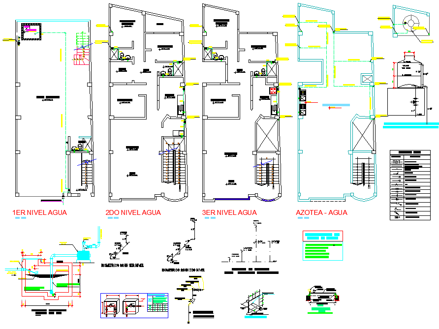 Electrical circuit plan and elevation detail dwg file
