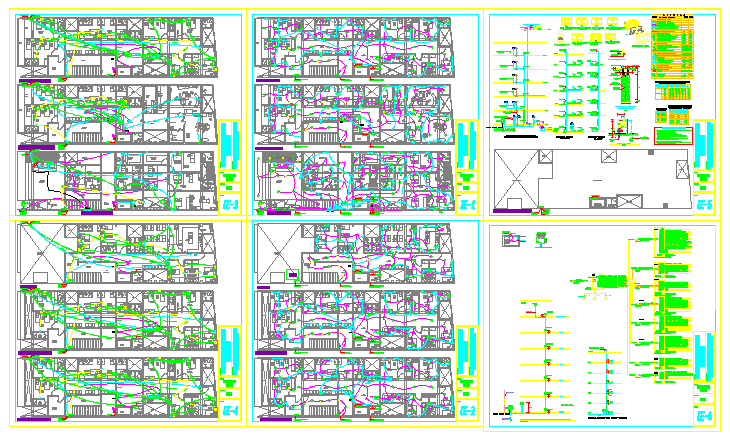 Electrical detail of Modern hospital clinic design drawing