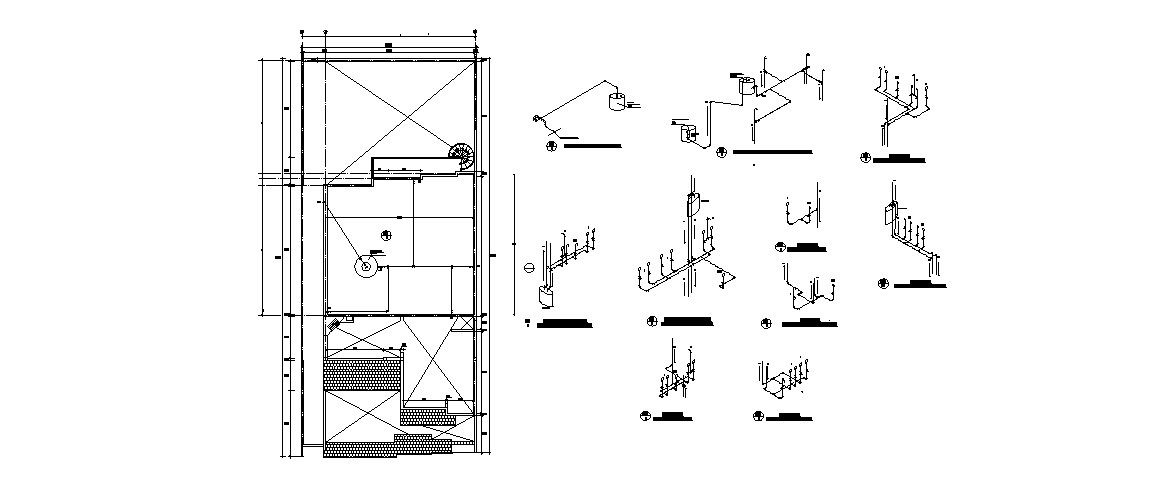 Electrical diagram and installation cad drawing details dwg file