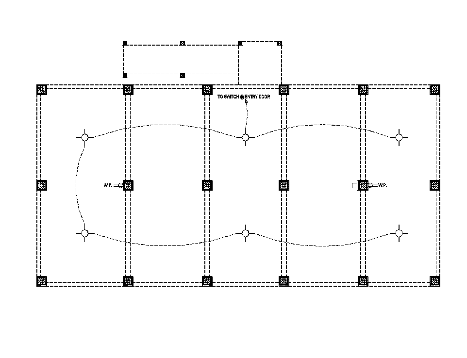 Electrical earthing installation 2d view autocad file